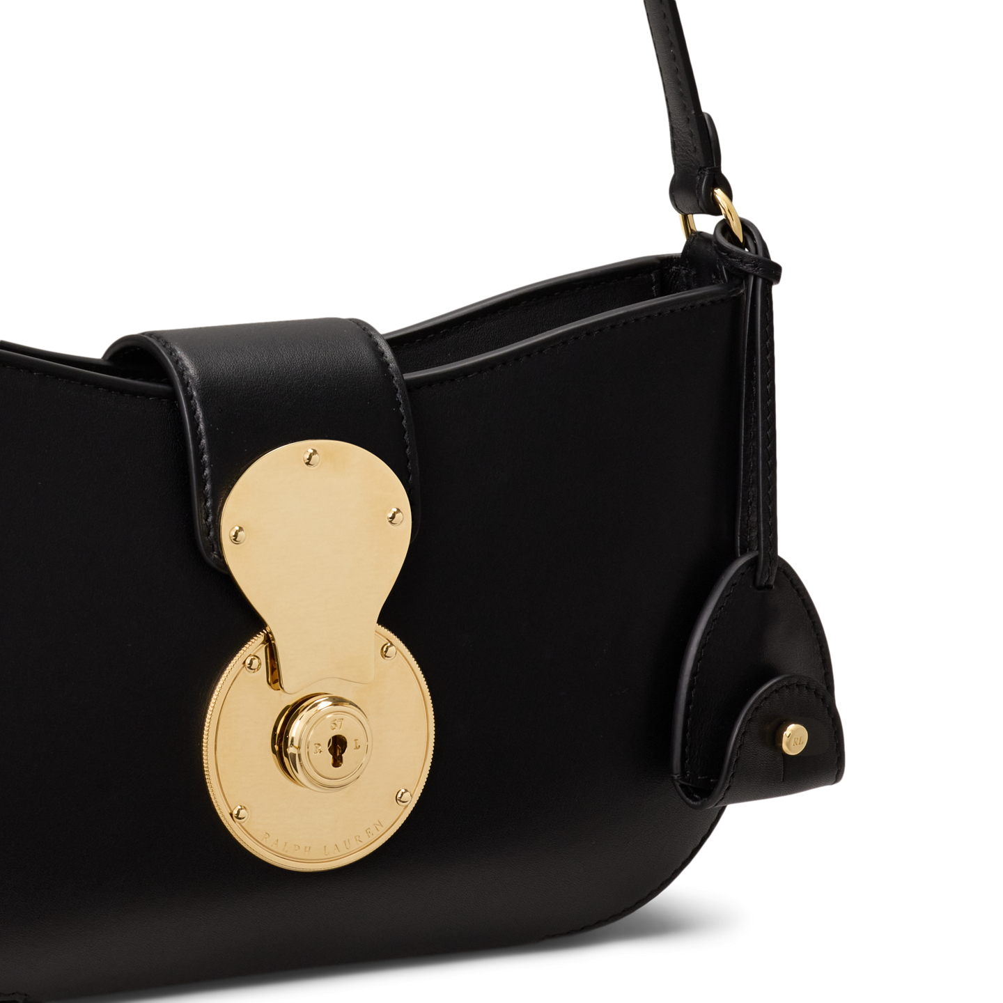 Женская сумка Ralph Lauren Ricky Calfskin Small Shoulder, цвет: Чёрный — фото 3