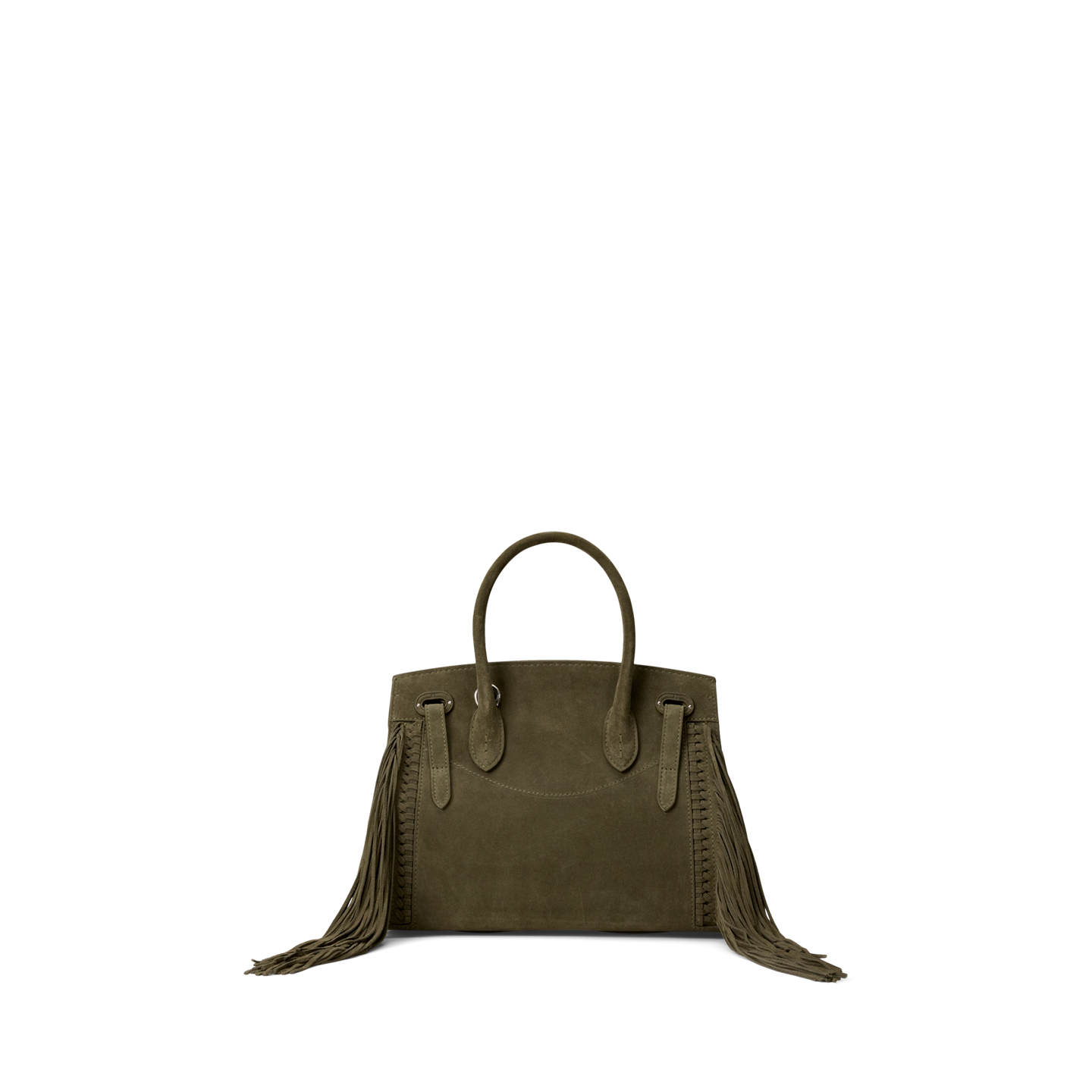 Женская сумка Ralph Lauren Soft Ricky 27 Fringe-Trim Calf-Suede, цвет: Кипарисовый — фото 2