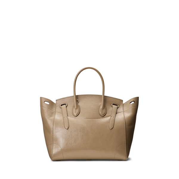 Taupe Extra-Soft Ricky 33 Washed Leather Bag Ralph Lauren Collection 4