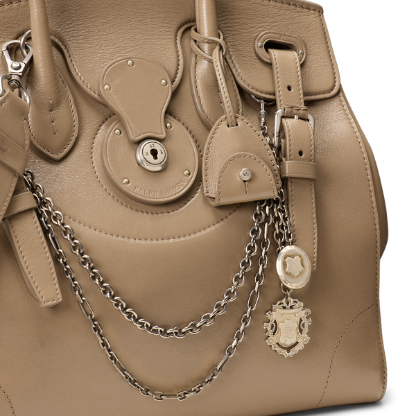 Taupe Extra-Soft Ricky 33 Washed Leather Bag Ralph Lauren Collection 6
