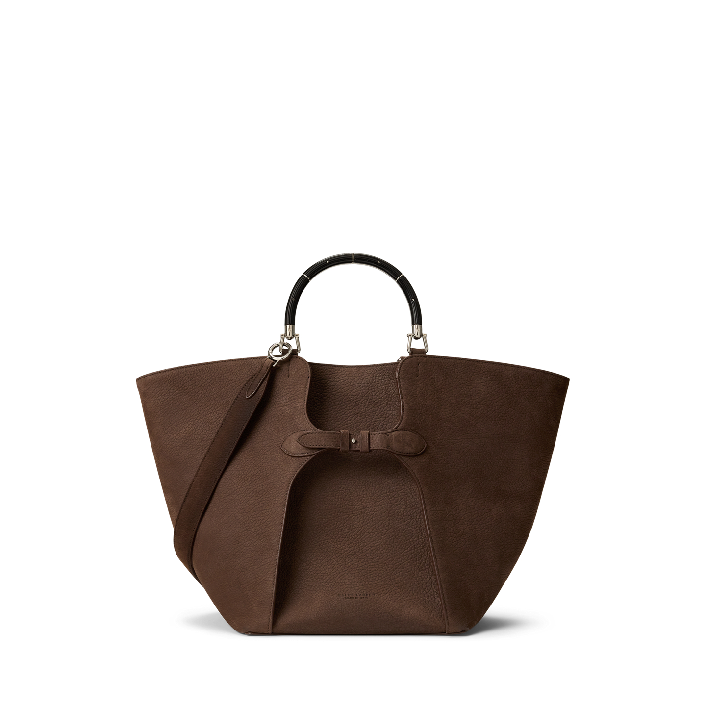 Женская сумка Ralph Lauren The Ralph Nubuck Pebbled Large Tote, цвет: Светло-коричневый — фото 2