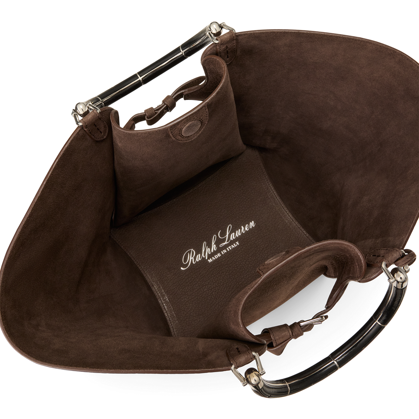Женская сумка Ralph Lauren The Ralph Nubuck Pebbled Large Tote, цвет: Светло-коричневый — фото 3