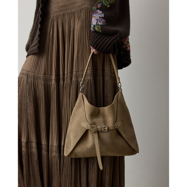 The Ralph Calf-Suede Slim Tote