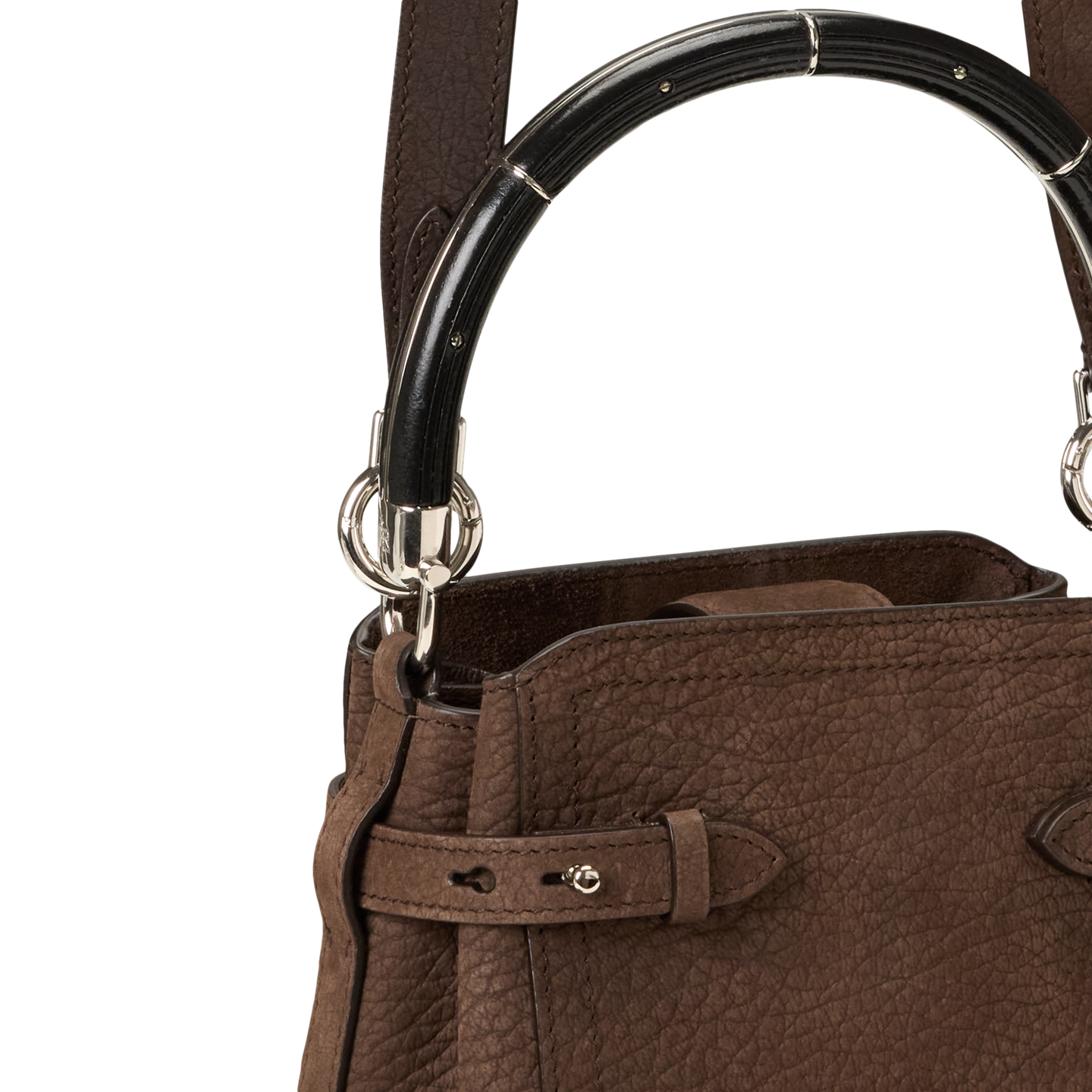 Женская сумка Ralph Lauren The Ralph Nubuck Small Bucket, цвет: Светло-коричневый — фото 4