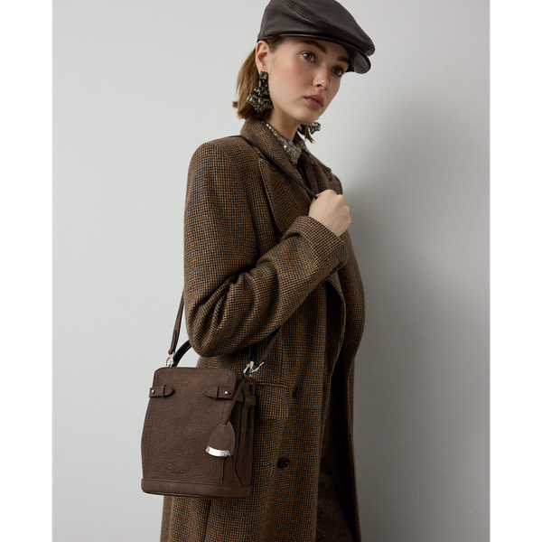 Luggage Brown The Ralph Nubuck Small Bucket Bag Ralph Lauren Collection 8