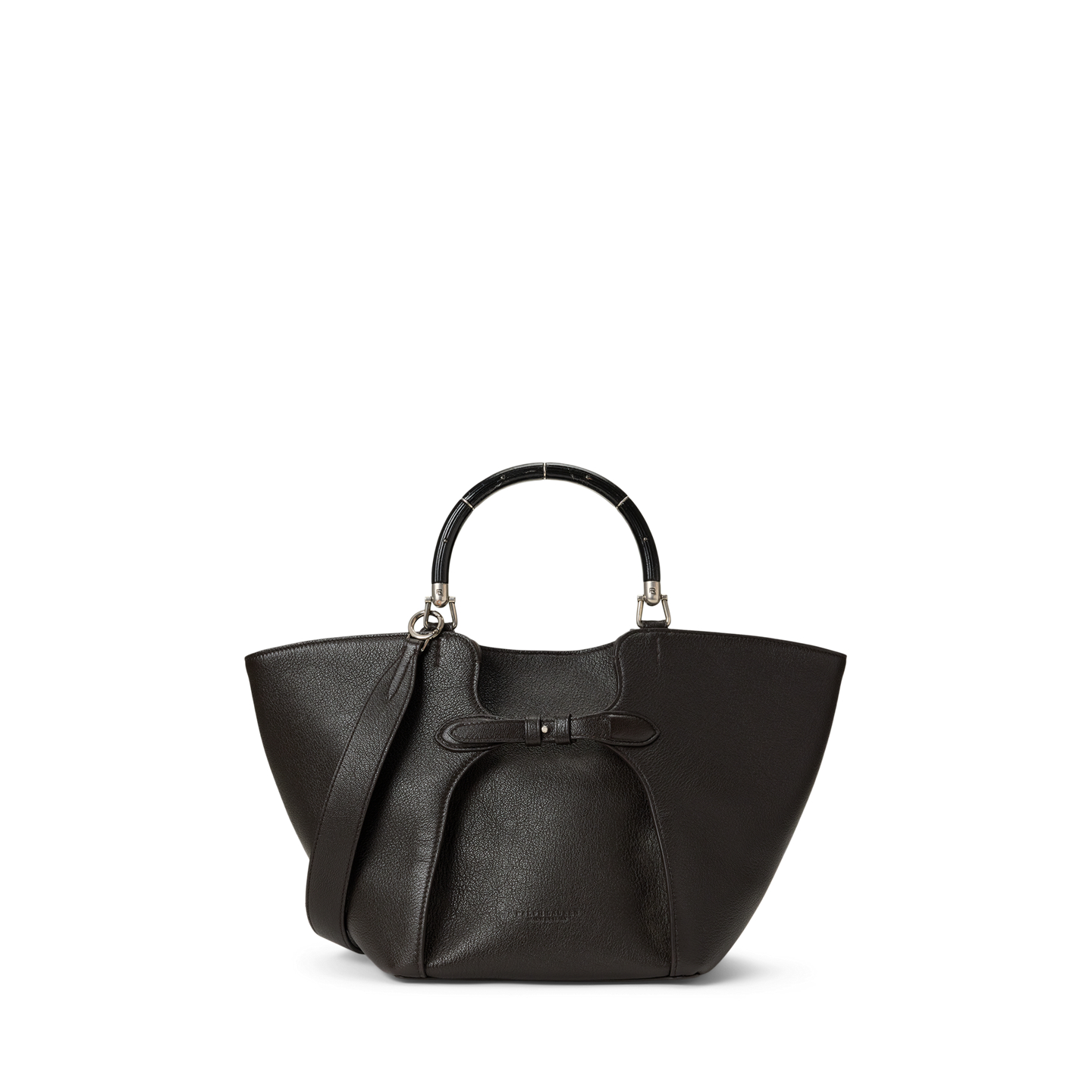 Женская сумка Ralph Lauren The Ralph Chain-Trim Goatskin Tote, цвет: Шоколадный — фото 2