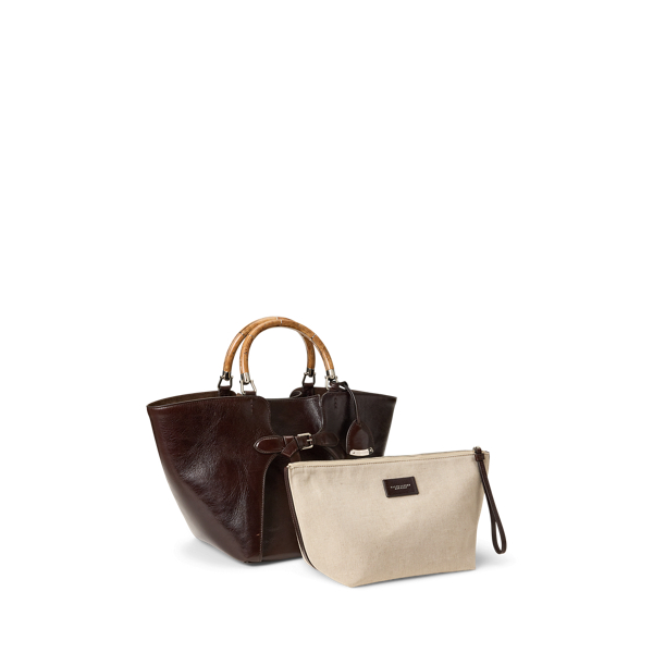 Luggage Brown The Ralph Washed Leather Tote Ralph Lauren Collection 3