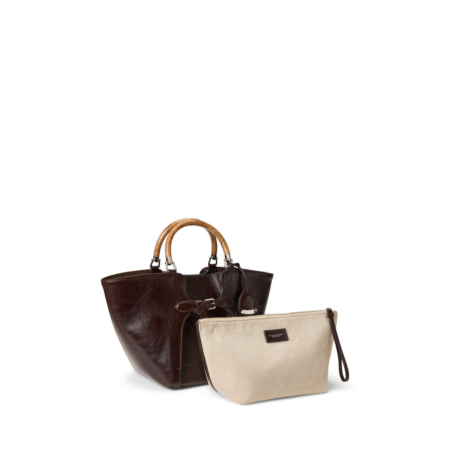 Женская сумка Ralph Lauren The Ralph Washed Leather Tote, цвет: Светло-коричневый — фото 1