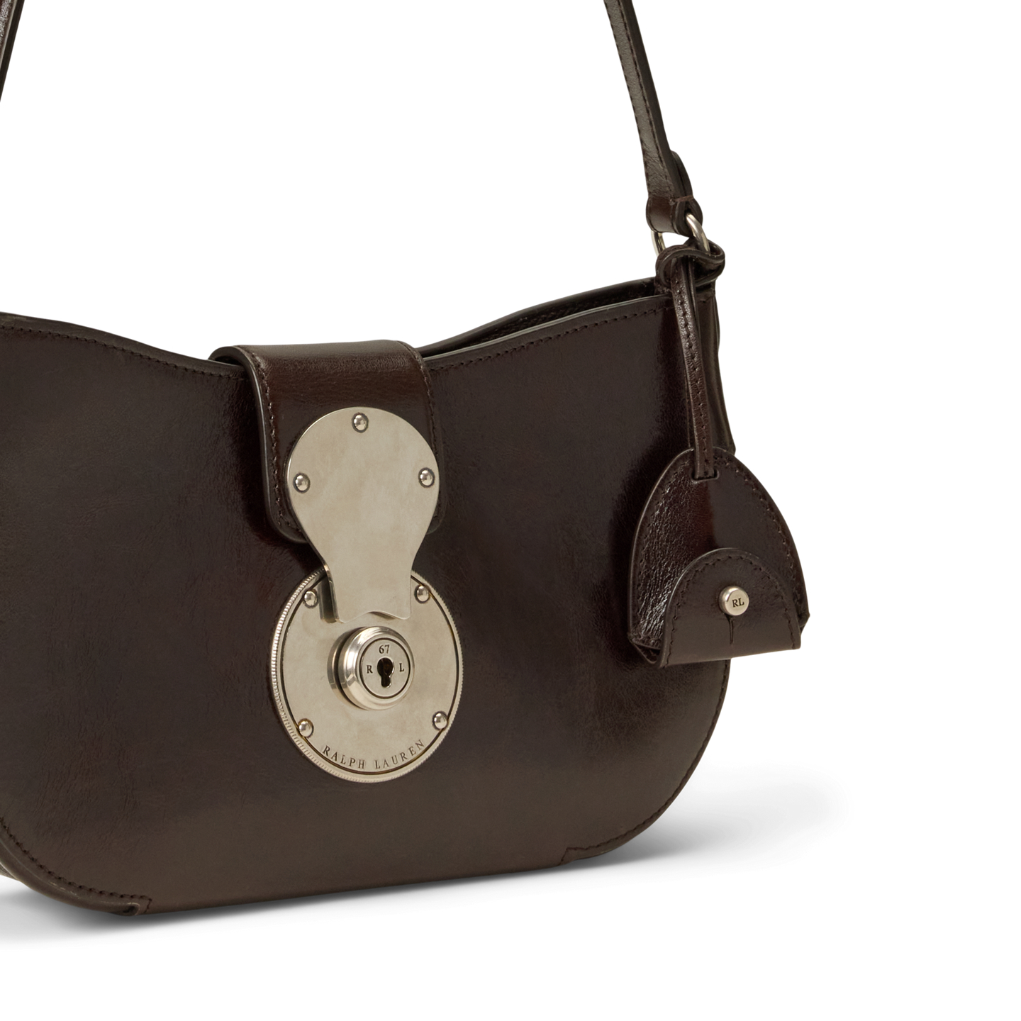 Женская сумка Ralph Lauren Ricky Washed Calfskin Small Shoulder, цвет: Светло-коричневый — фото 3
