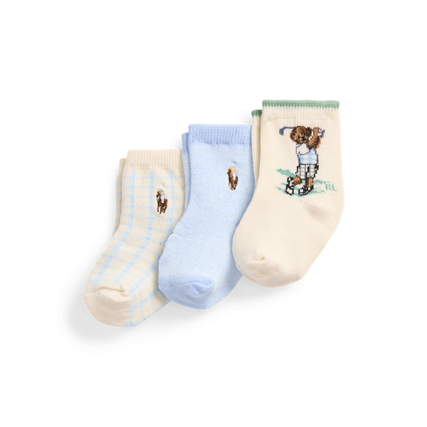 Polo Bear Ankle Sock 3-Pack Baby Boy 1