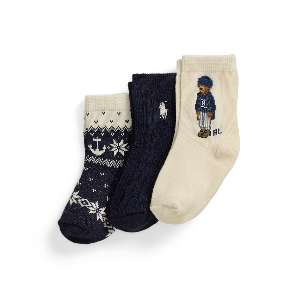 Polo Bear Crew Sock 3-Pack