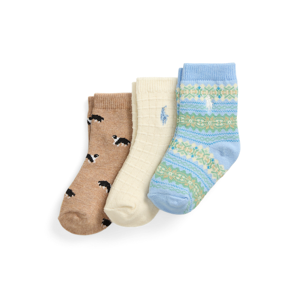 Assorted Fair Isle Crew Sock 3-Pack Baby Boy 1