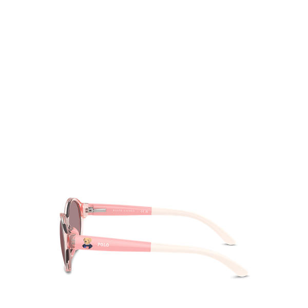 Shiny Transparent Pink Color Shop Polo Bear Sunglasses Girls 2-6x 3