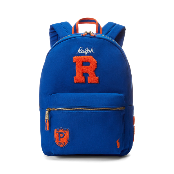 Segeltuchrucksack mit College-Aufn&auml;her