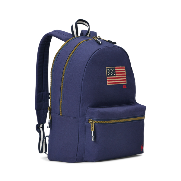 Newport Navy American Flag Canvas Backpack Boys 6-14 Years 2