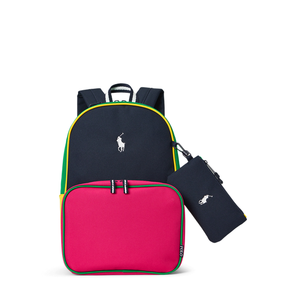 Kids Color popular Blocked Large Backpack Color: Newport