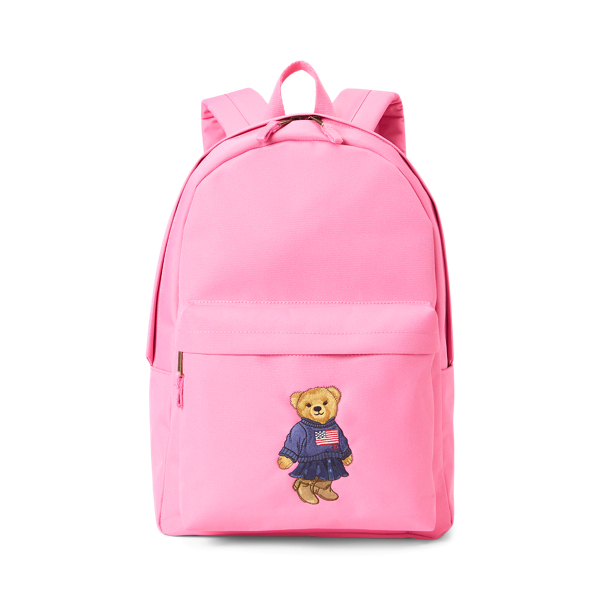 Baja Pink Polo Bear Backpack BOYS 6-14/GIRLS 7-14 1