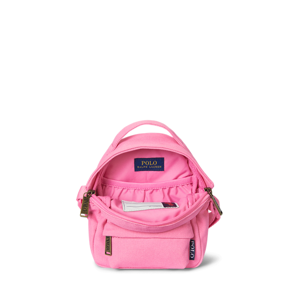 Baja Pink Polo Bear Mini Canvas Crossbody Backpack Boys 8-18 4