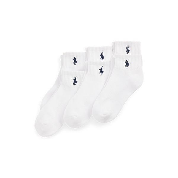 White Athletic Crew Sock 6-Pack Boys 8-20 1