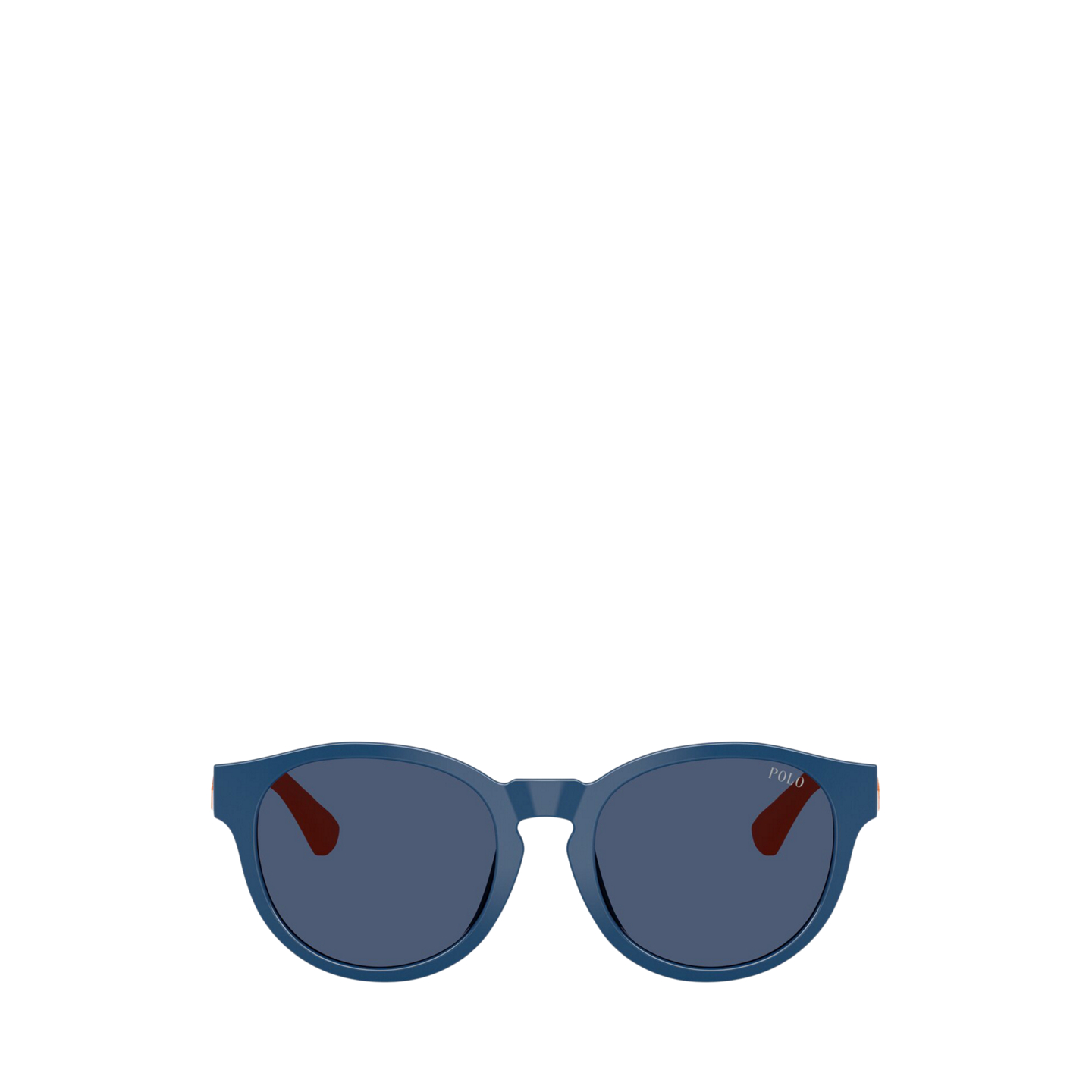 Детские солнцезащитные очки Ralph Lauren Two-Toned-Temple Round Sunglasses, цвет: Блестящий синий — фото 1