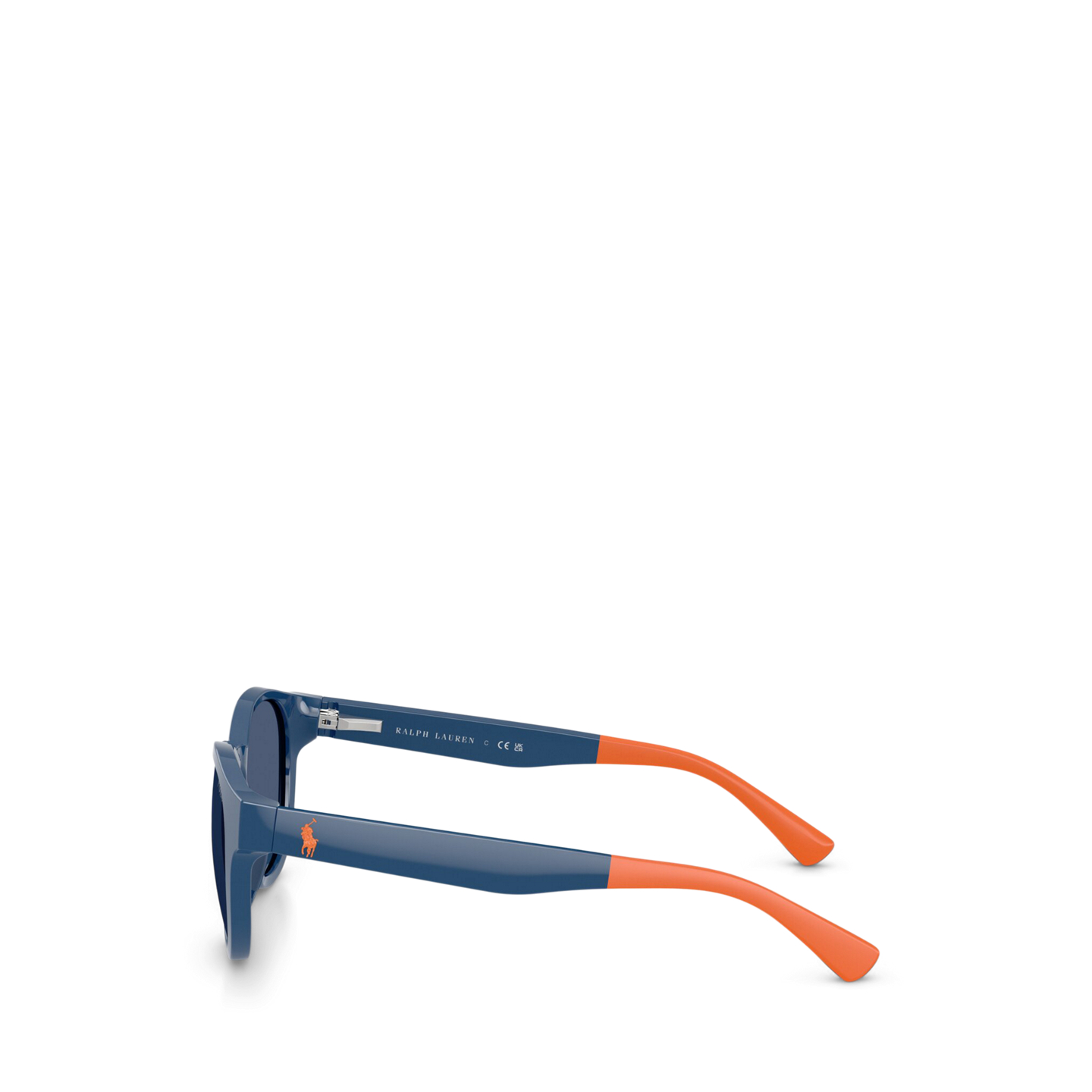 Детские солнцезащитные очки Ralph Lauren Two-Toned-Temple Round Sunglasses, цвет: Блестящий синий — фото 2
