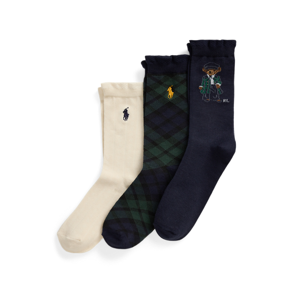 Polo Bear Crew Sock 3-Pack