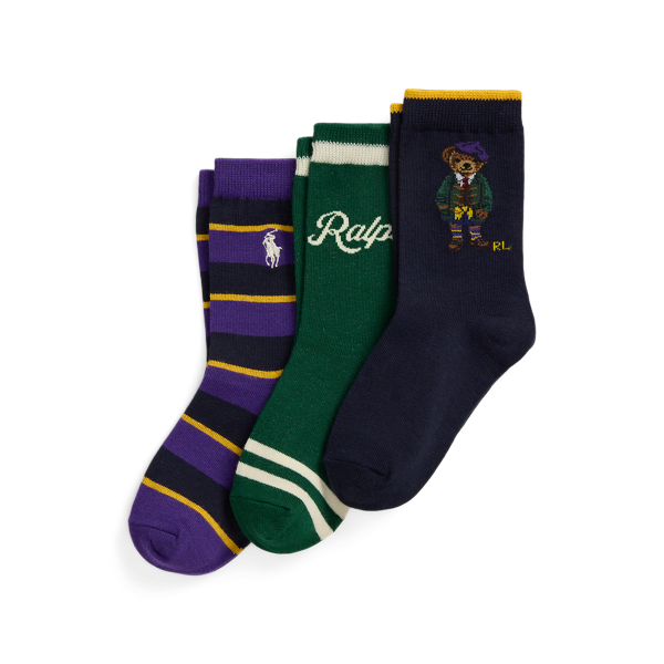 Polo Bear Crew Sock 3-Pack