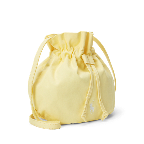 Детская сумка Ralph Lauren Big Pony Canvas Drawstring Bucket, цвет: Золотой