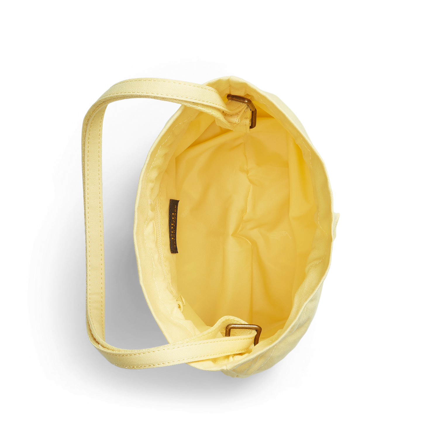 Детская сумка Ralph Lauren Big Pony Canvas Drawstring Bucket, цвет: Золотой — фото 3
