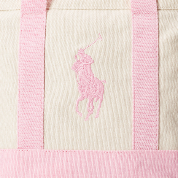 Tragetasche aus Baumwollsegeltuch Girls 7-16 in Wei&szlig;/Carmel-Rosa 5