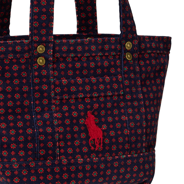 Floral Big Pony Corduroy Mini Tote