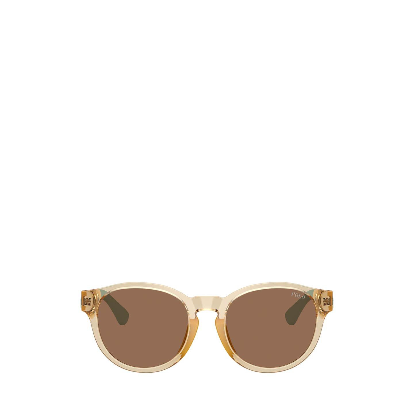 Детские солнцезащитные очки Ralph Lauren Two-Toned-Temple Round Sunglasses, цвет: Блестящий светлый жёлтый — фото 1