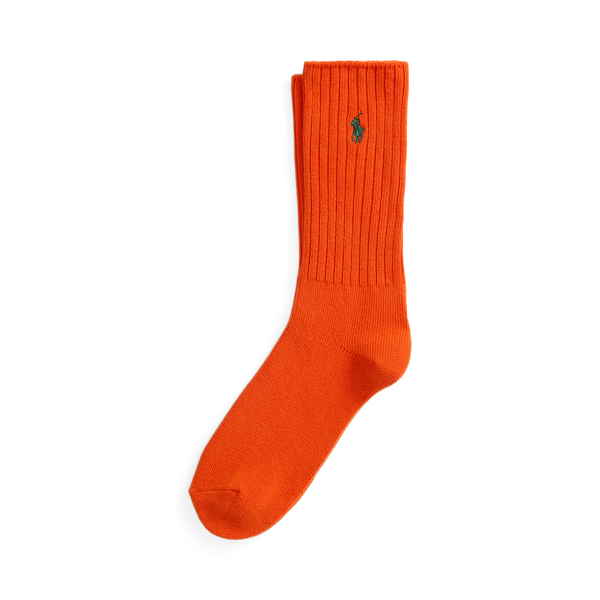Crewsokken van katoenmix Polo Ralph Lauren in Tangerine 1