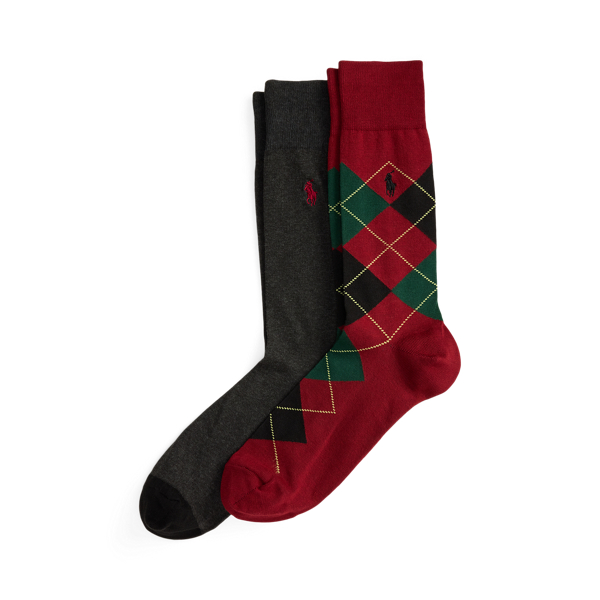 2er-Pack Anzugsocken mit Argyle