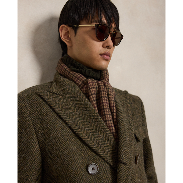 Brown Reversible Wool-Blend Scarf Polo Ralph Lauren 4
