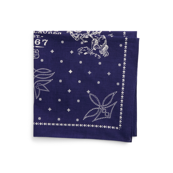 Navy/white Western Cotton Bandanna Polo Ralph Lauren 2