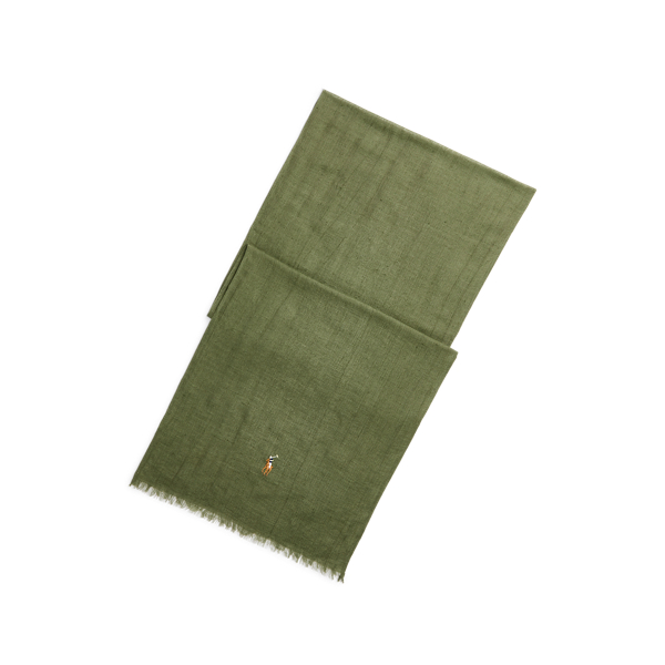Washed Linen-Blend Scarf