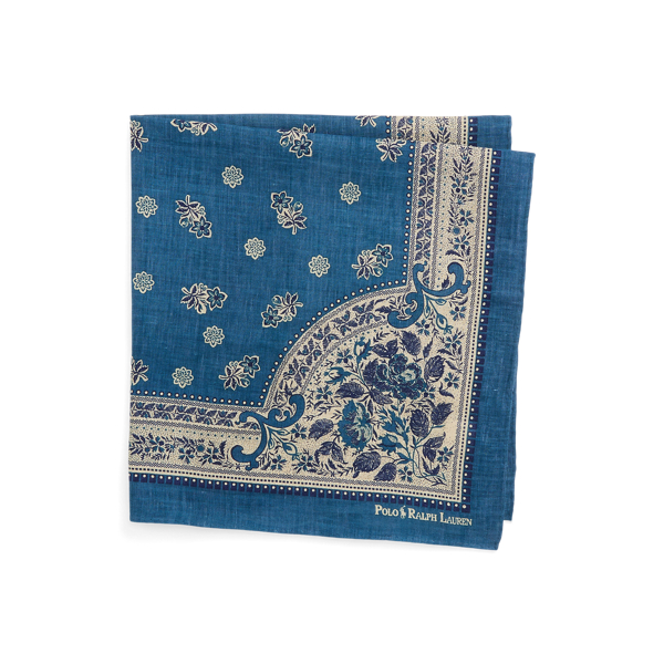 Blue Mlti Floral Cotton-Linen Bandanna Polo Ralph Lauren 2