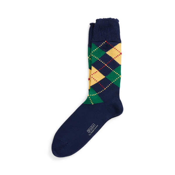 Hand-Cranked Argyle Cotton Socks