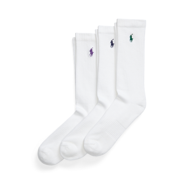 Wimbledon Cotton-Blend Crew Sock 3-Pack