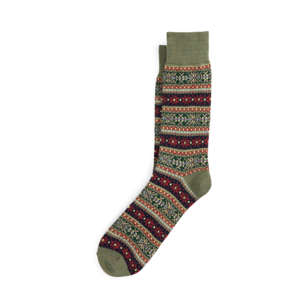 Stiefelsocken mit Fair-Isle-Muster