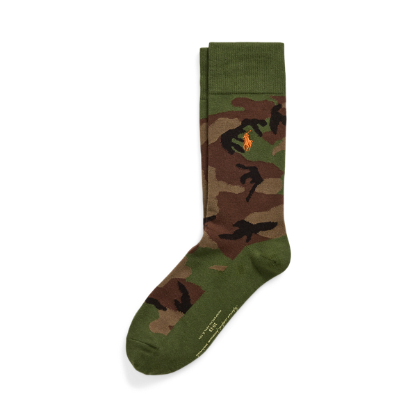 Multi Camo Cotton-Blend Trouser Socks Polo Ralph Lauren 1