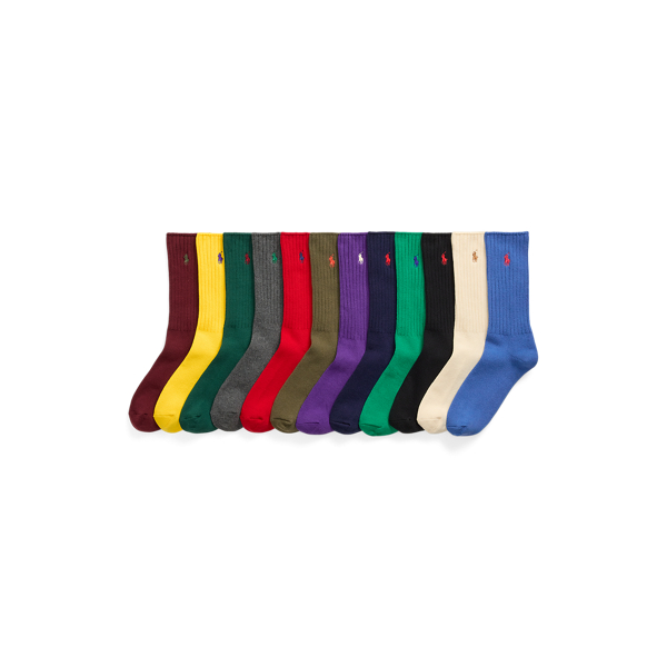 Signature Pony Crew 12 Sock Gift Set for Men Ralph Lauren CH