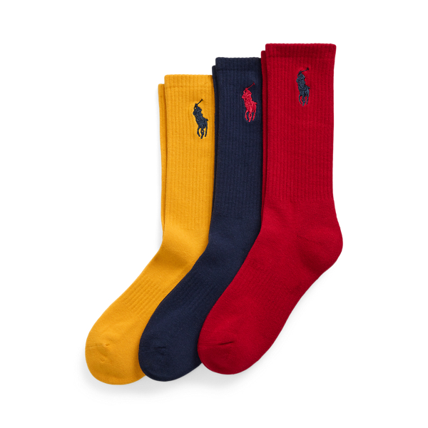 Red Big Pony Crew Sock 3-Pack Polo Ralph Lauren 1