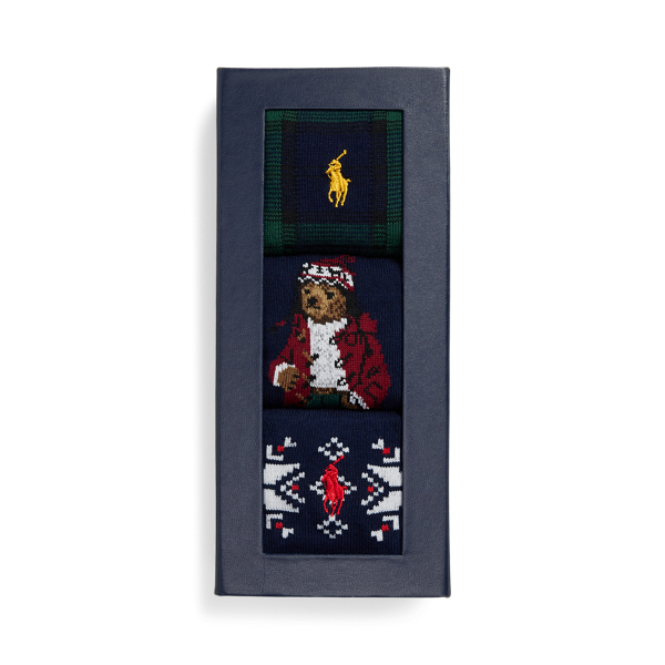 Assorted Polo Bear Trouser 3-Sock Gift Set Polo Ralph Lauren 1