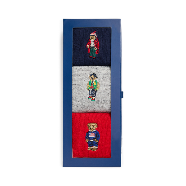 Polo Bear Roll-Top 3-Sock Gift Set