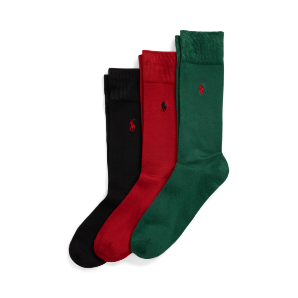 Men s Black Designer Socks Ralph Lauren MT