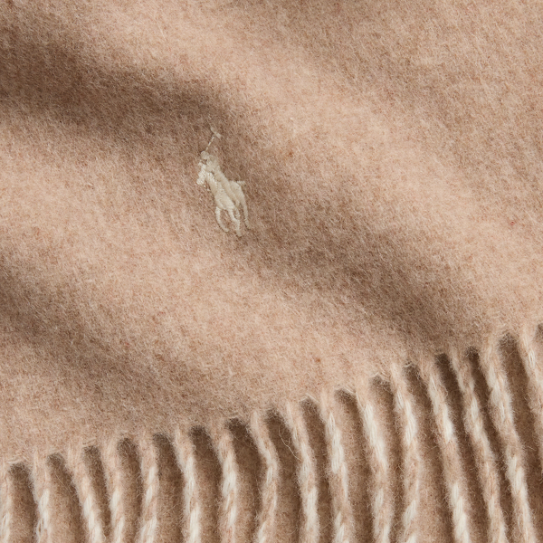 Taupe/Winter Cream Reversible Wool-Blend Scarf Polo Ralph Lauren 2