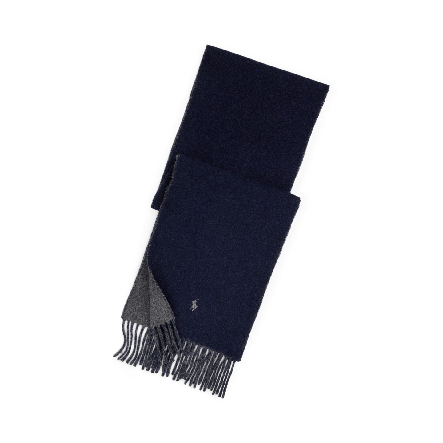 Мужской шарф Ralph Lauren Reversible Wool-Blend, цвет: Тёмно-синий / Угольный — фото 1
