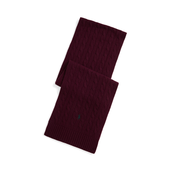 Cable-Knit Wool-Blend Scarf